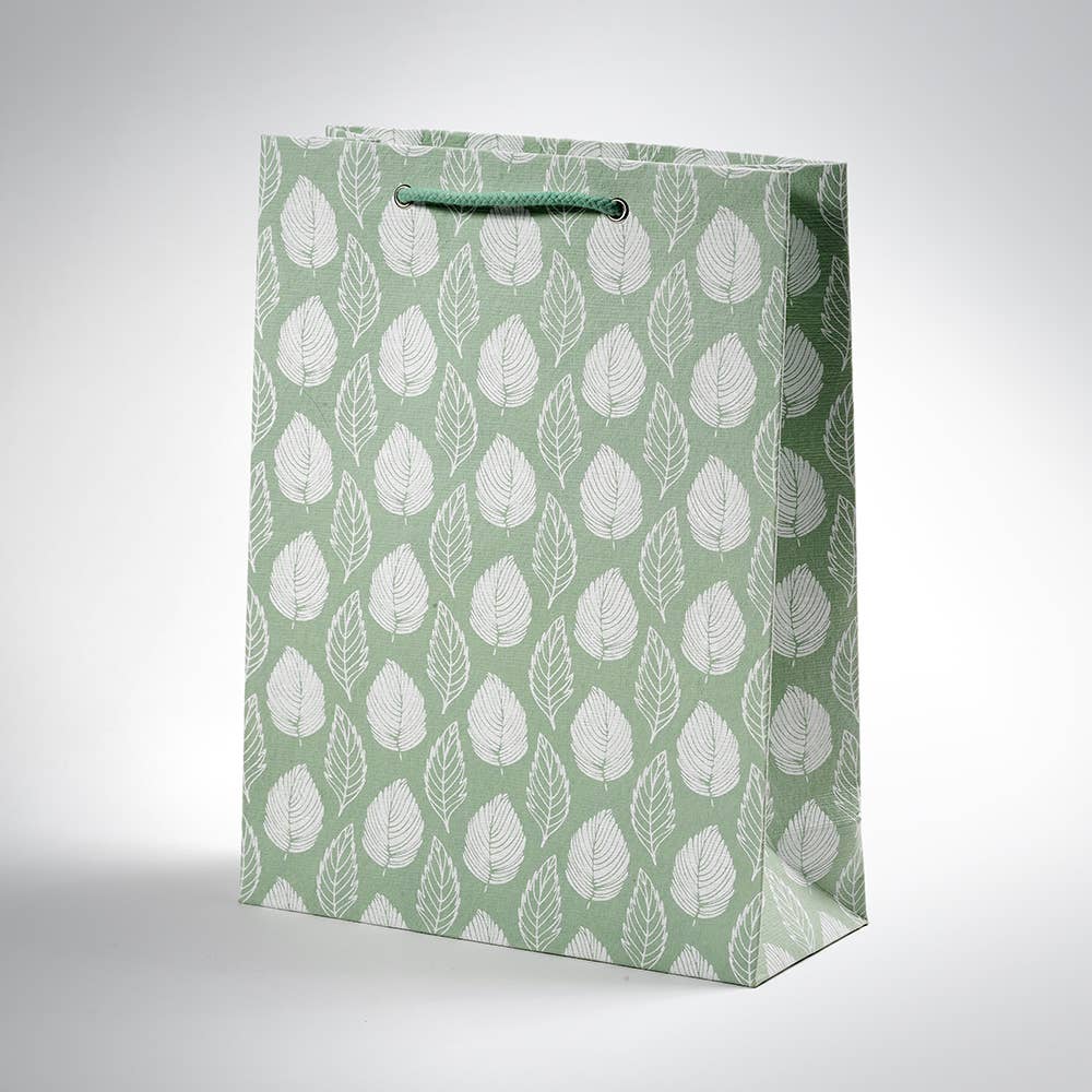 PaperSpree - Green Leaf Cotton Paper Gift Bag