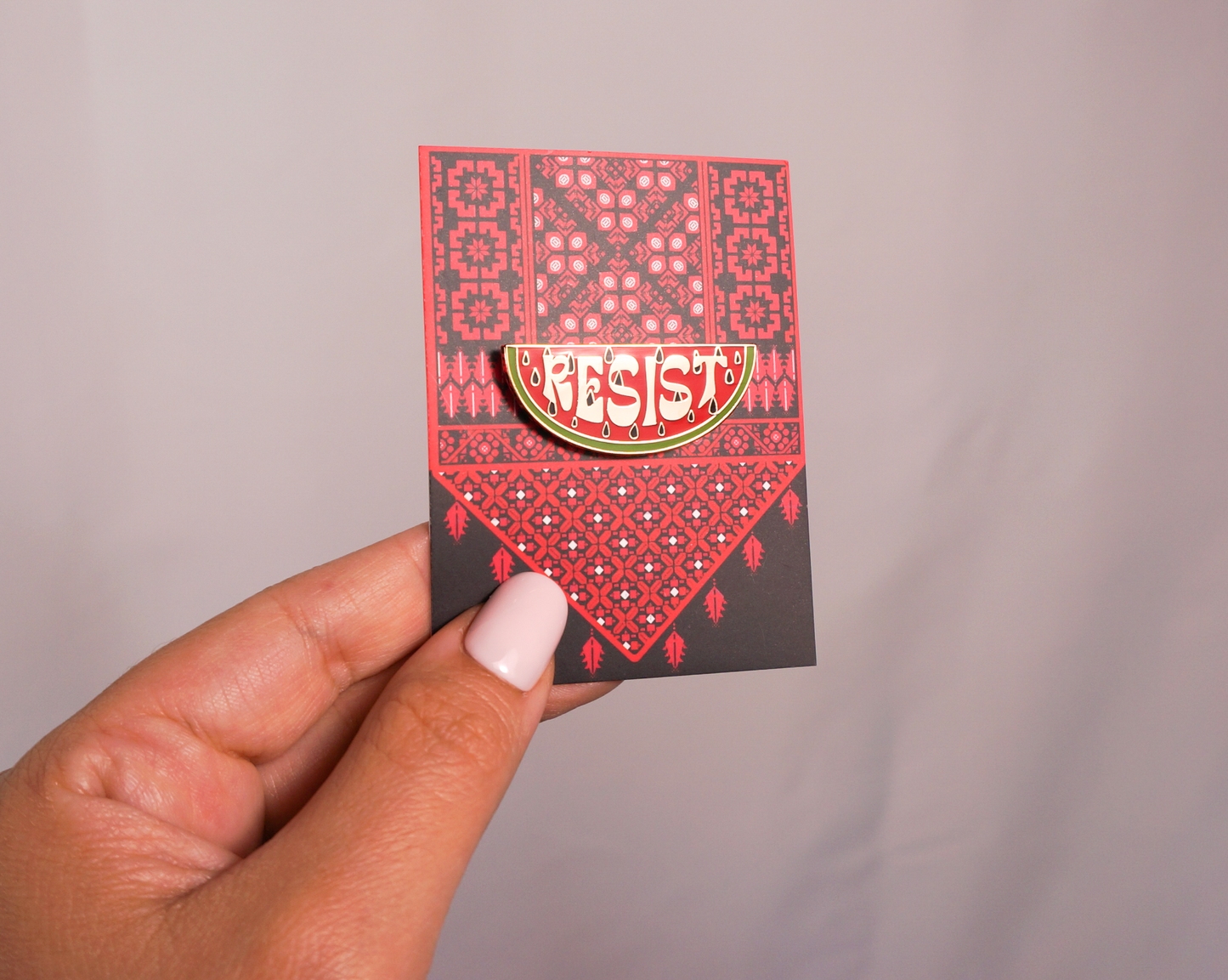 Resist Watermelon Enamel Pin for Palestinian Solidarity