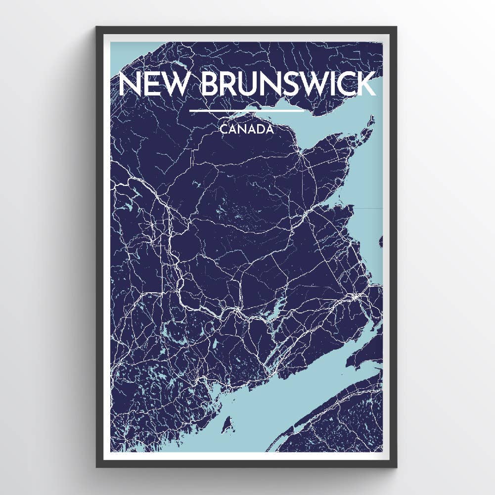 New Brunswick, Canada - City Map Print