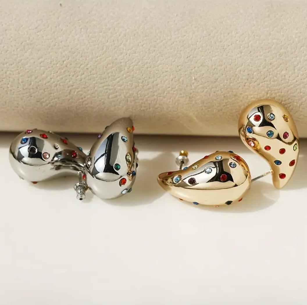 Rhintestone drop earrings