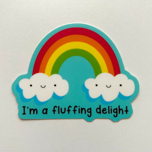 DMB 305 - I'm a Fluffing Delight Rainbow Vinyl Sticker