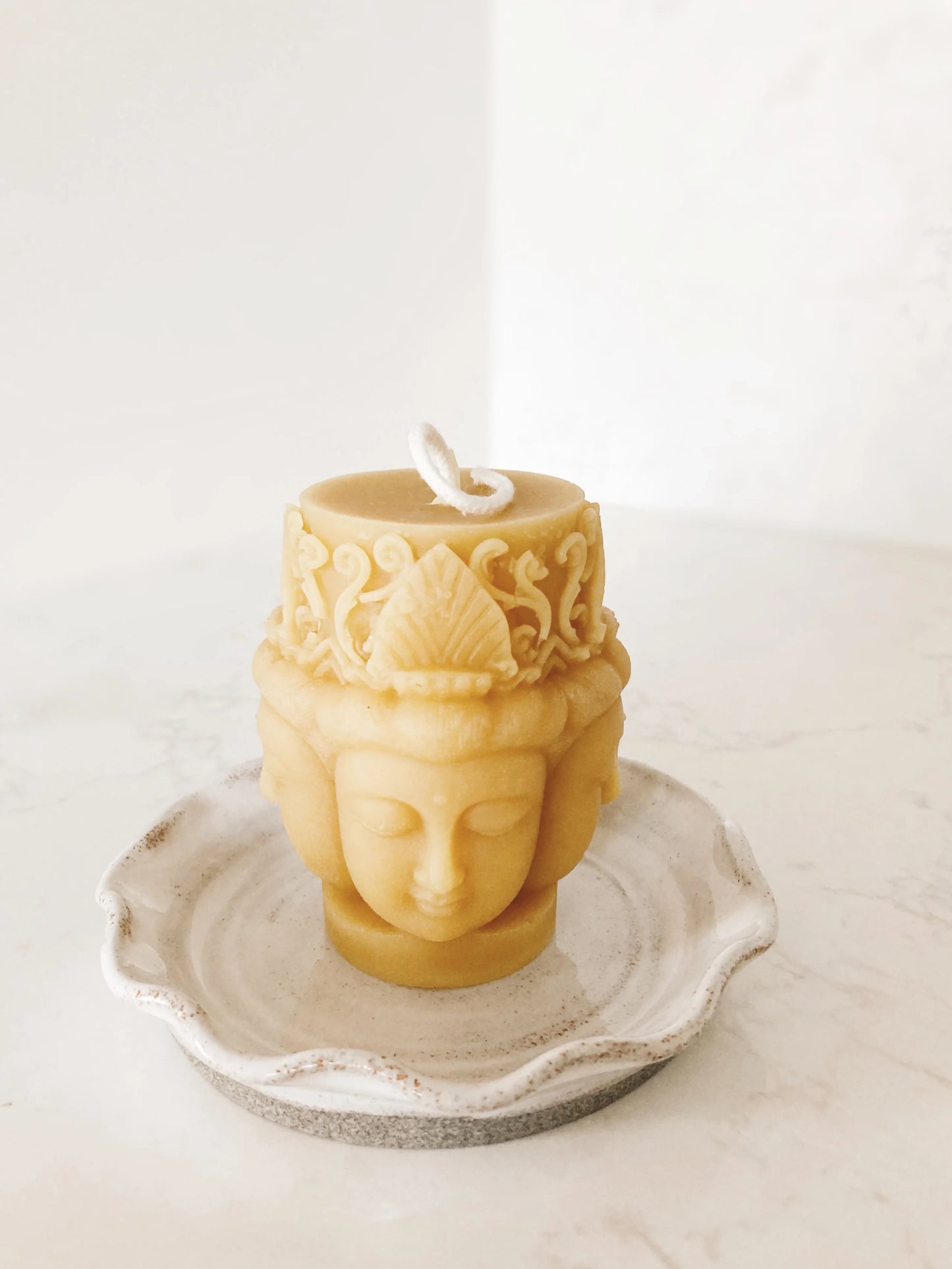 BRBE-BUD Beeswax Buddha Candle