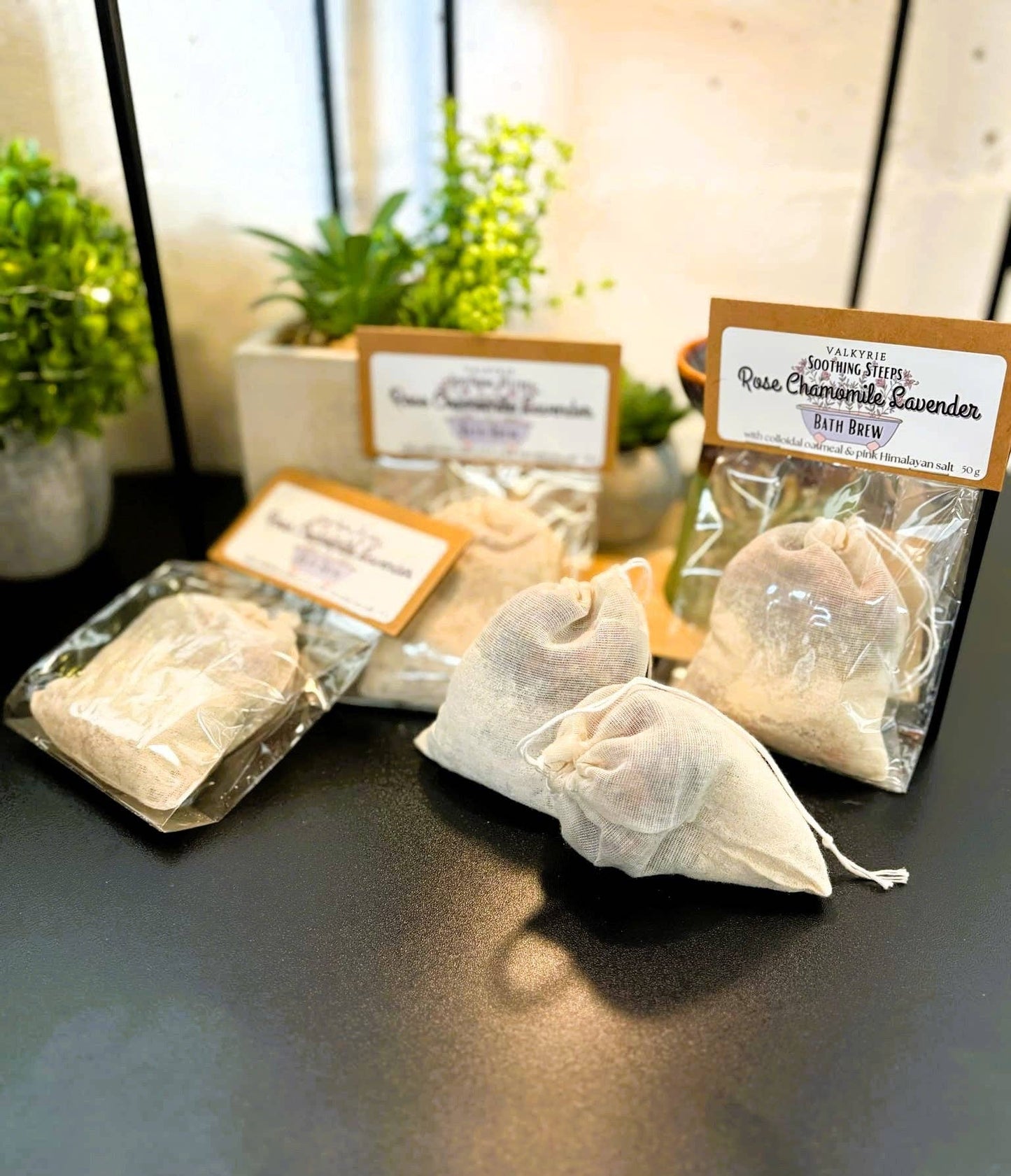 Soothing Steeps Bath Tea - Rose Chamomile Lavender