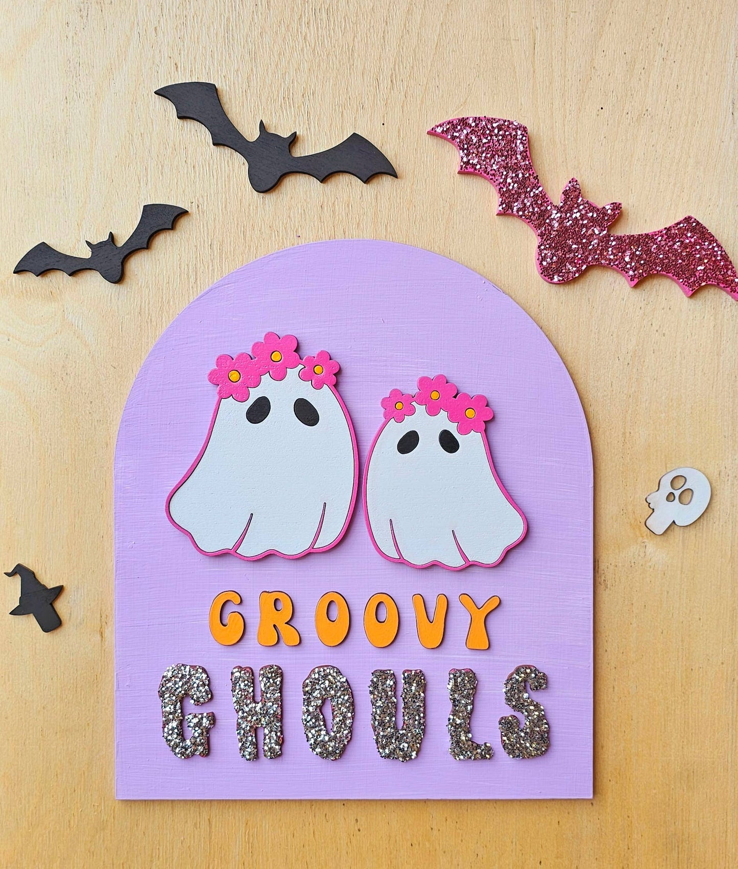 Groovy Ghouls shelf sign - The Modern Maker