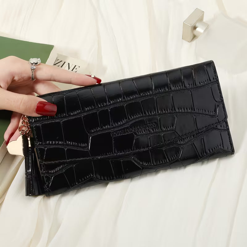 Long leather wallet