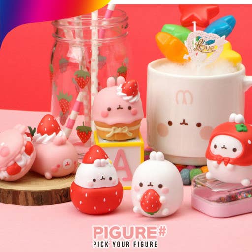 Molang loves strawberries Random Figure Box - Lucia's K-Wonderland