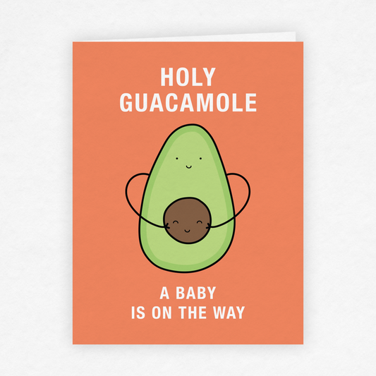 DMB 102 - Holy Guacamole Pregnancy, New Baby, Baby Shower Greeting Card