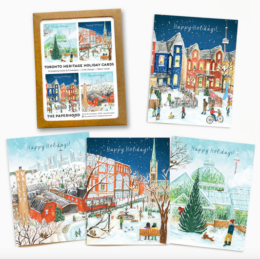 Assorted Box of 8 'Toronto Heritage Holiday' greeting cards