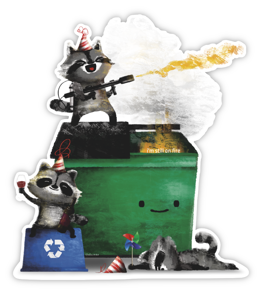 Dumpster Fire - sticker