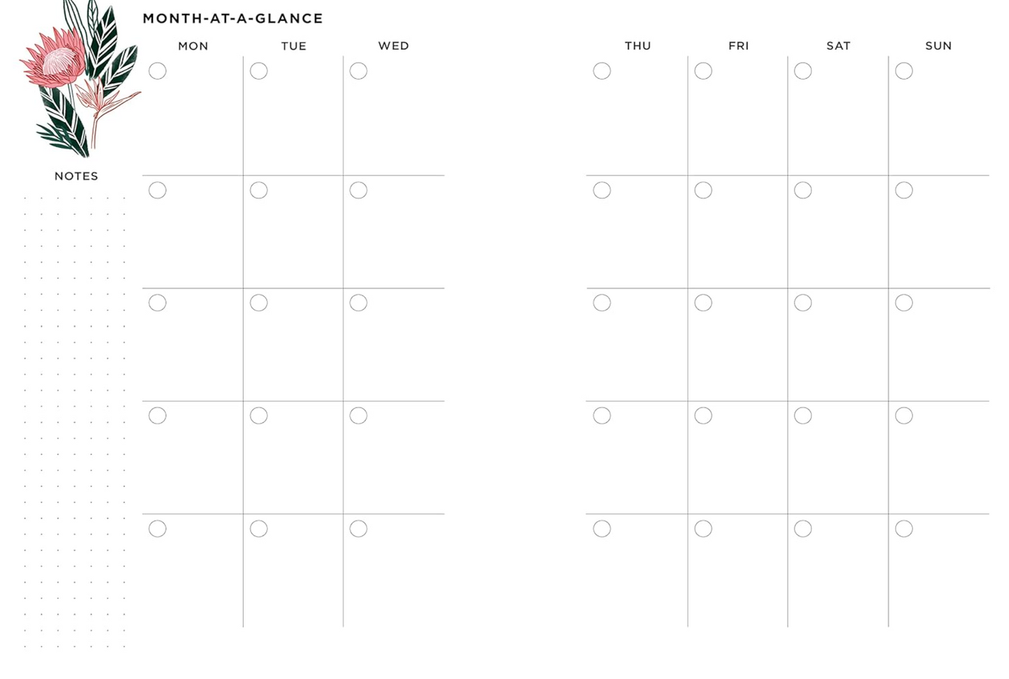 52 Lists Planner Undated 12-month Monthly/Weekly Spiralbound Planner with Pocket (Coral Crystal)