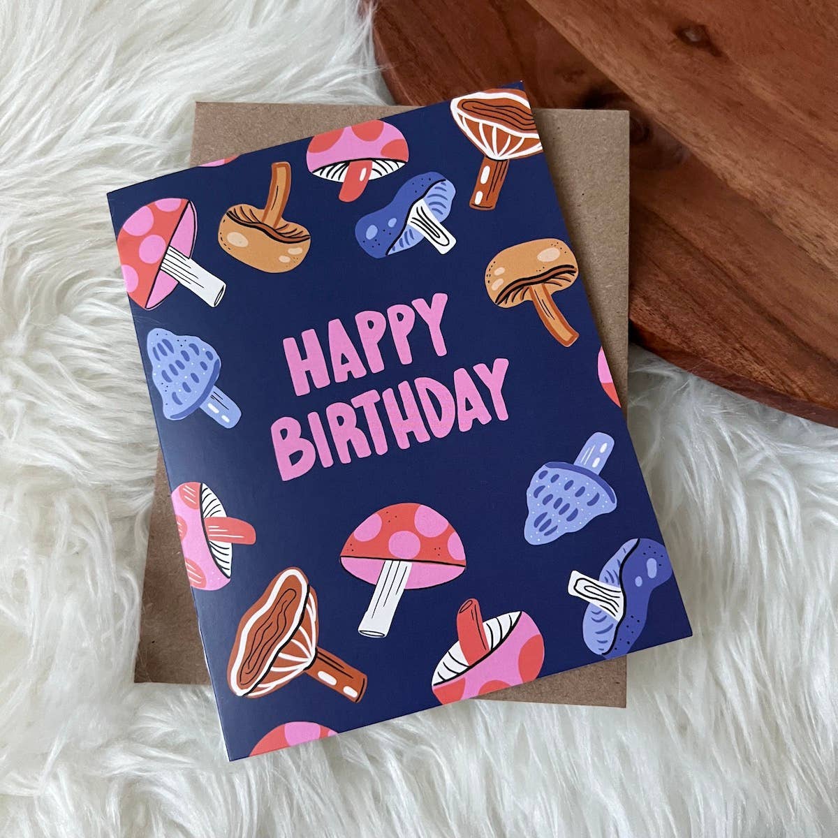 "Happy Birthday" Mushroom Card