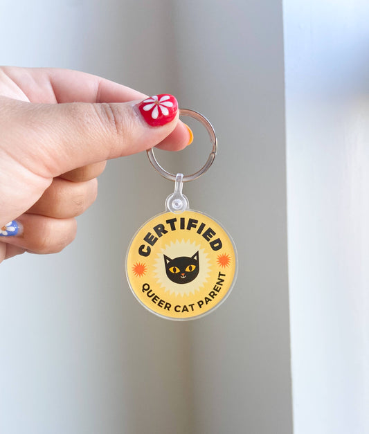 Acrylic Keychain (Queer Cat Parent)