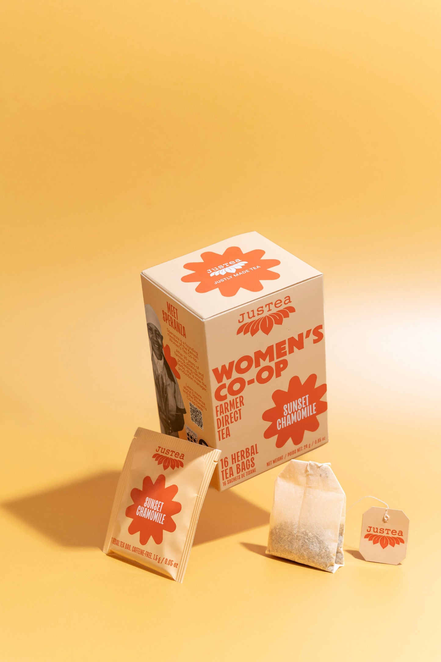 Sunset Chamomile Tea Bags - Organic, Fair-Trade, Herbal Tea