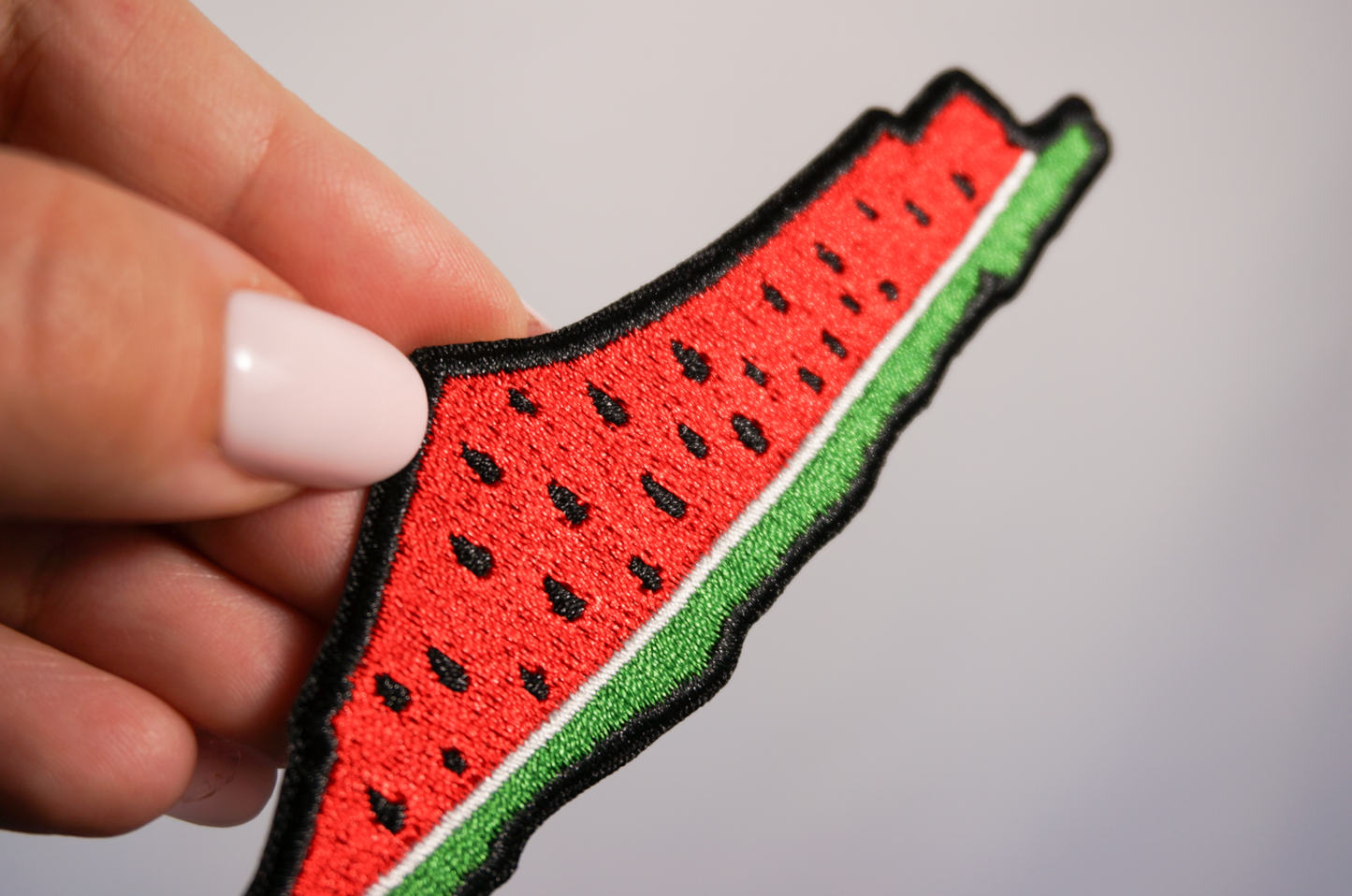 Watermelon Map of Palestine Patch – Palestinian Iron-On Embroidered Patch | Symbol of Resistance & Heritage