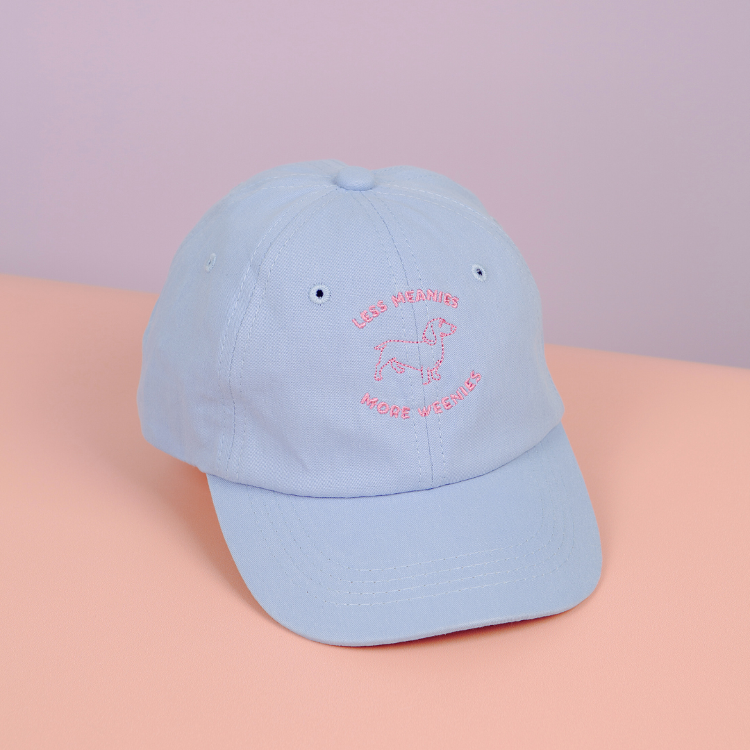 Less Meanies, More Weenies Baseball Kids Hat