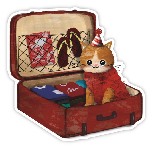 Suitcase Cat sticker