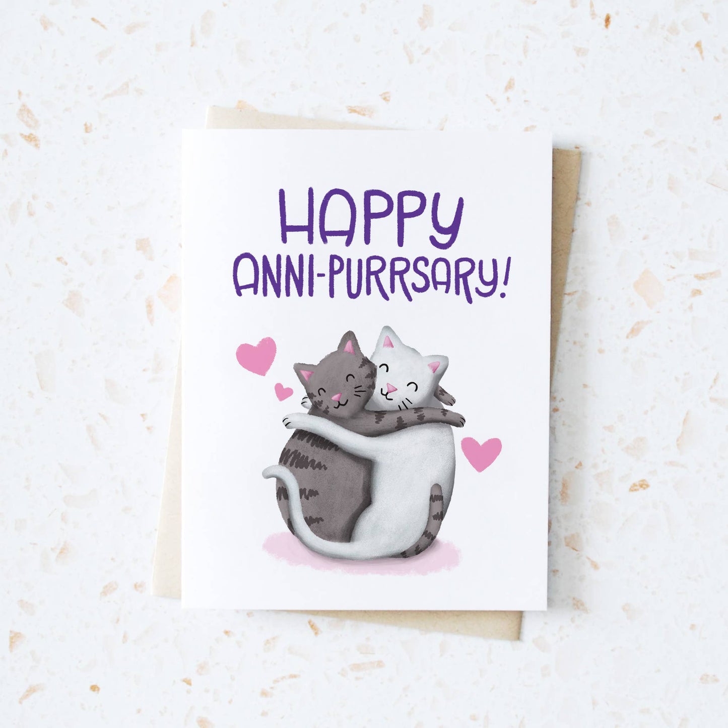 Anniversary Kitty Card - Hop & Flop