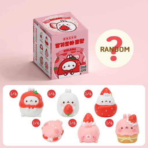 Molang loves strawberries Random Figure Box - Lucia's K-Wonderland