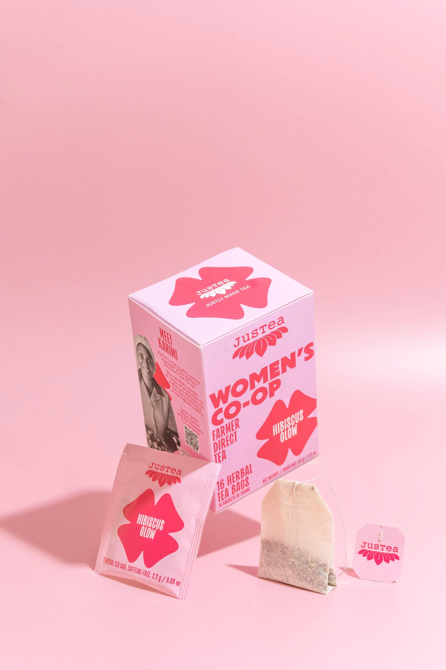 Hibiscus Glow Tea Bags - Organic, Fair-Trade, Herbal Tea