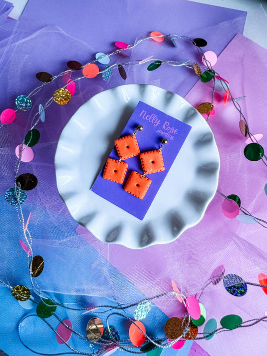 NRJ107 Cheese Cracker Earrings