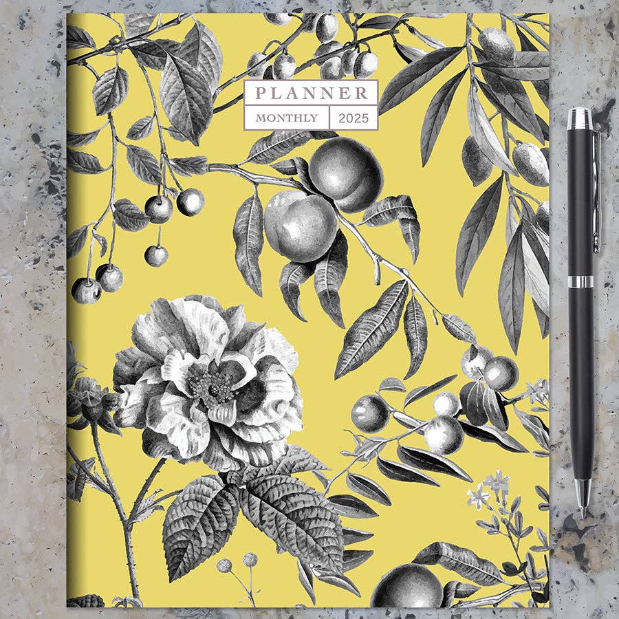 2025 Beyond the Pale Yellow Medium Monthly Planner