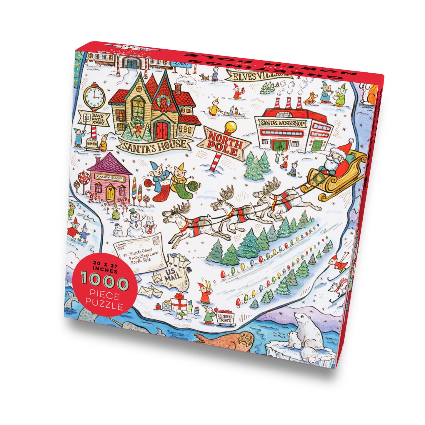 1000 Piece Greetings From The North Pole Christmas Jigsaw