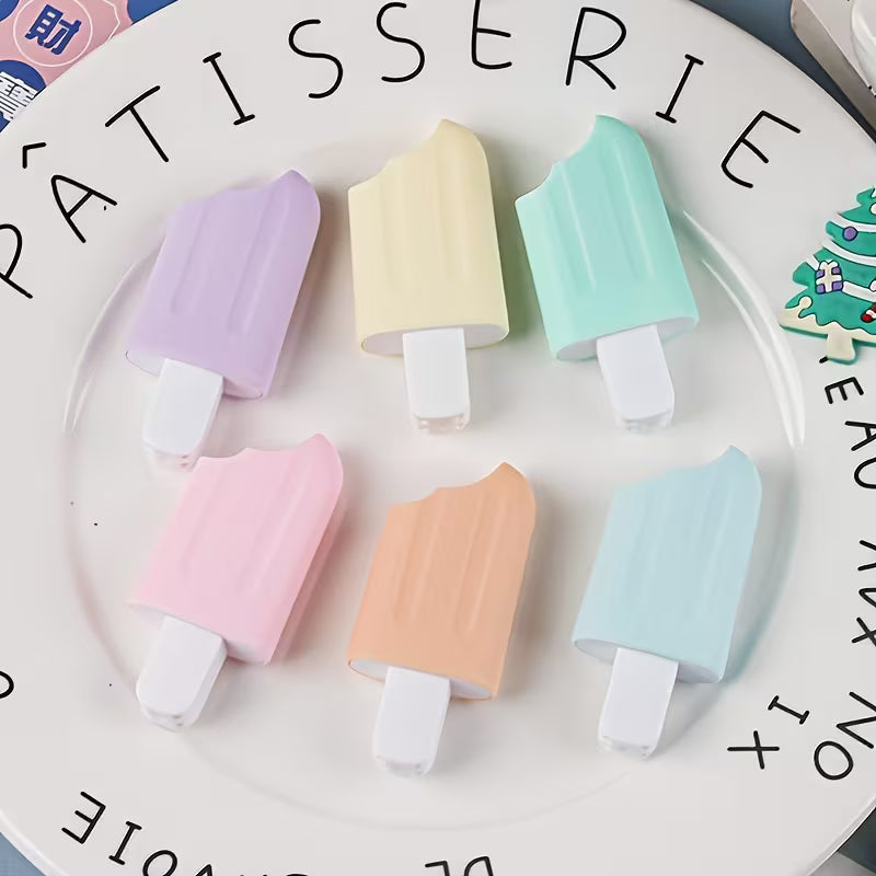 6pcs Ice Cream Popsicle Highlighter