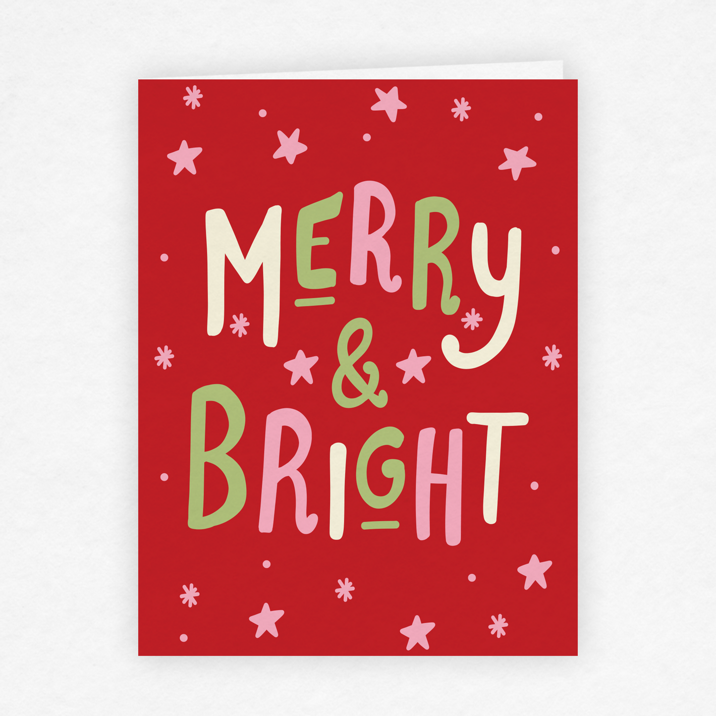 DMB 113 - Merry and Bright Christmas Holiday Greeting Card