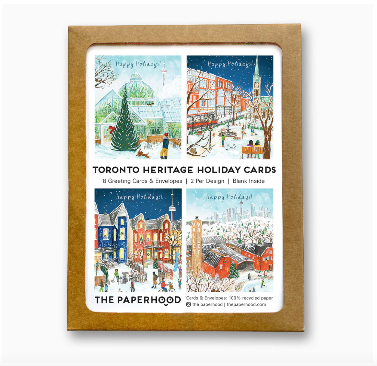 Assorted Box of 8 'Toronto Heritage Holiday' greeting cards