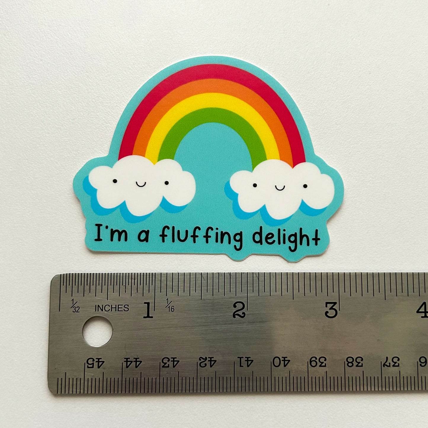 DMB 305 - I'm a Fluffing Delight Rainbow Vinyl Sticker