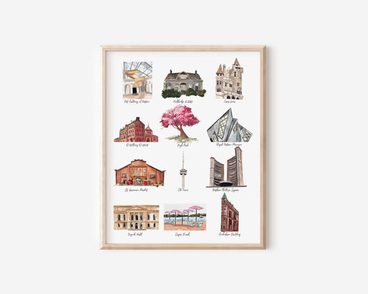 Toronto Landmarks Print