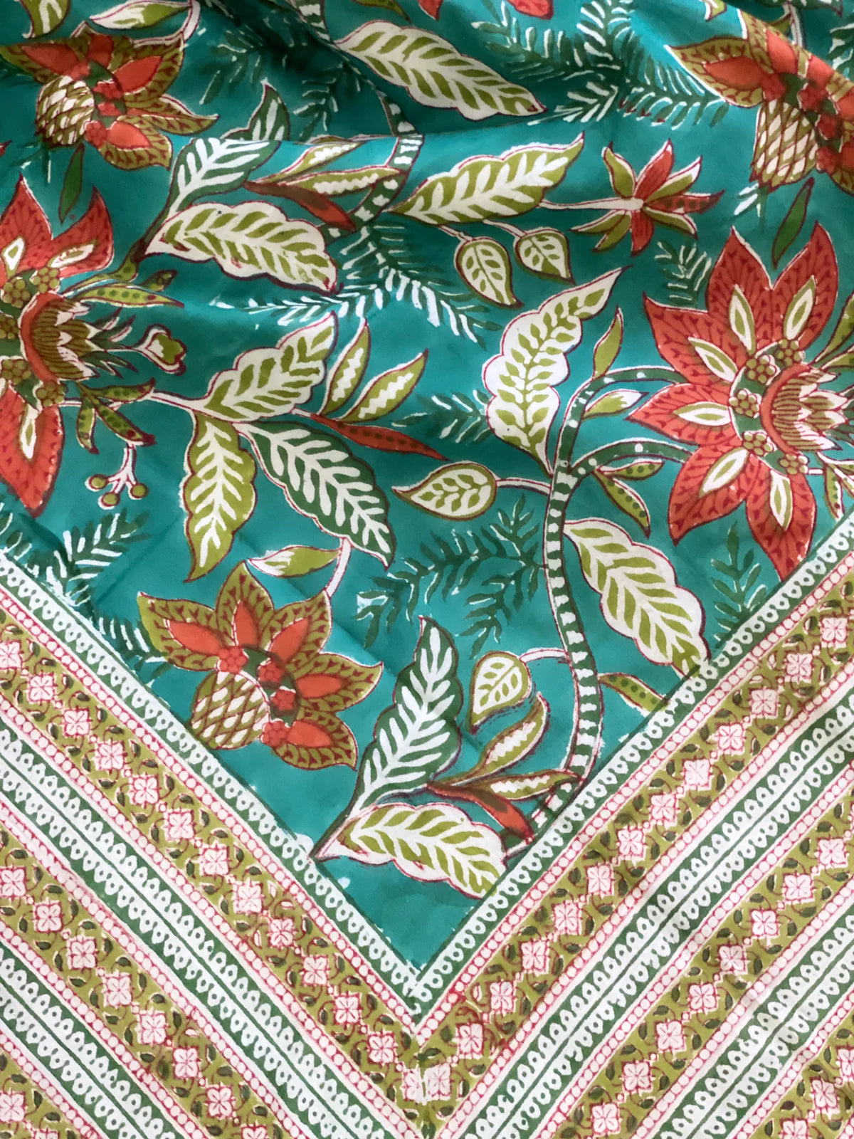 Reversible Sanganer hand block printed Dohar