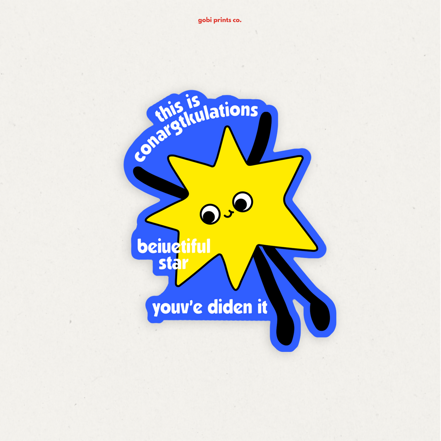 GBC - S39 Congratulations star vinyl sticker