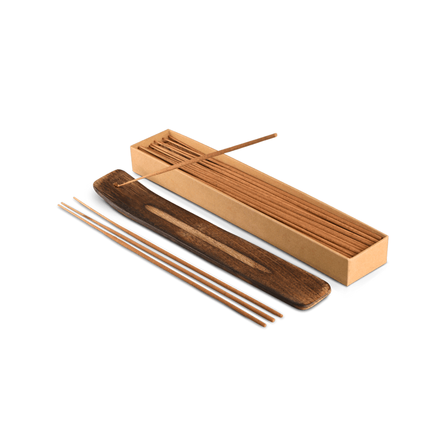Natural wood incense stick holder