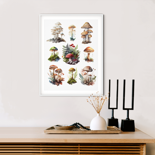 Mushrooms print