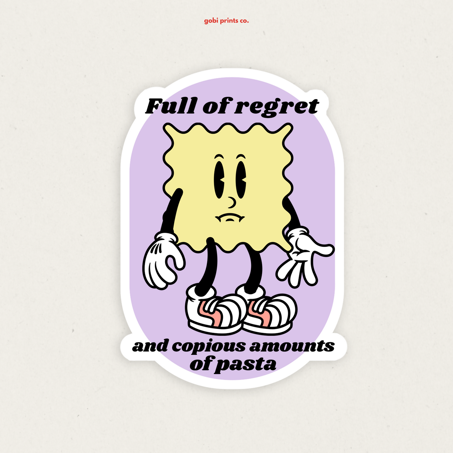 GBC - S28 Regret and pasta vinyl sticker