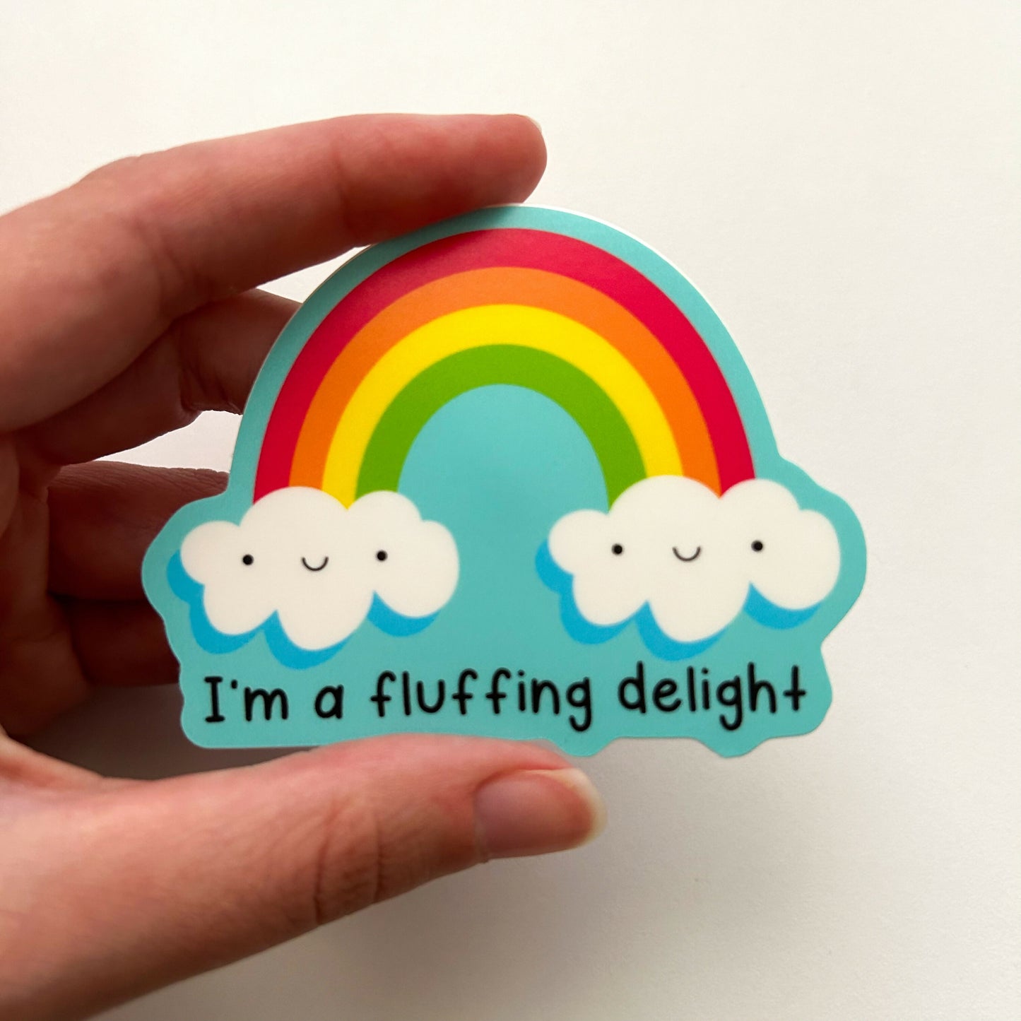 DMB 305 - I'm a Fluffing Delight Rainbow Vinyl Sticker