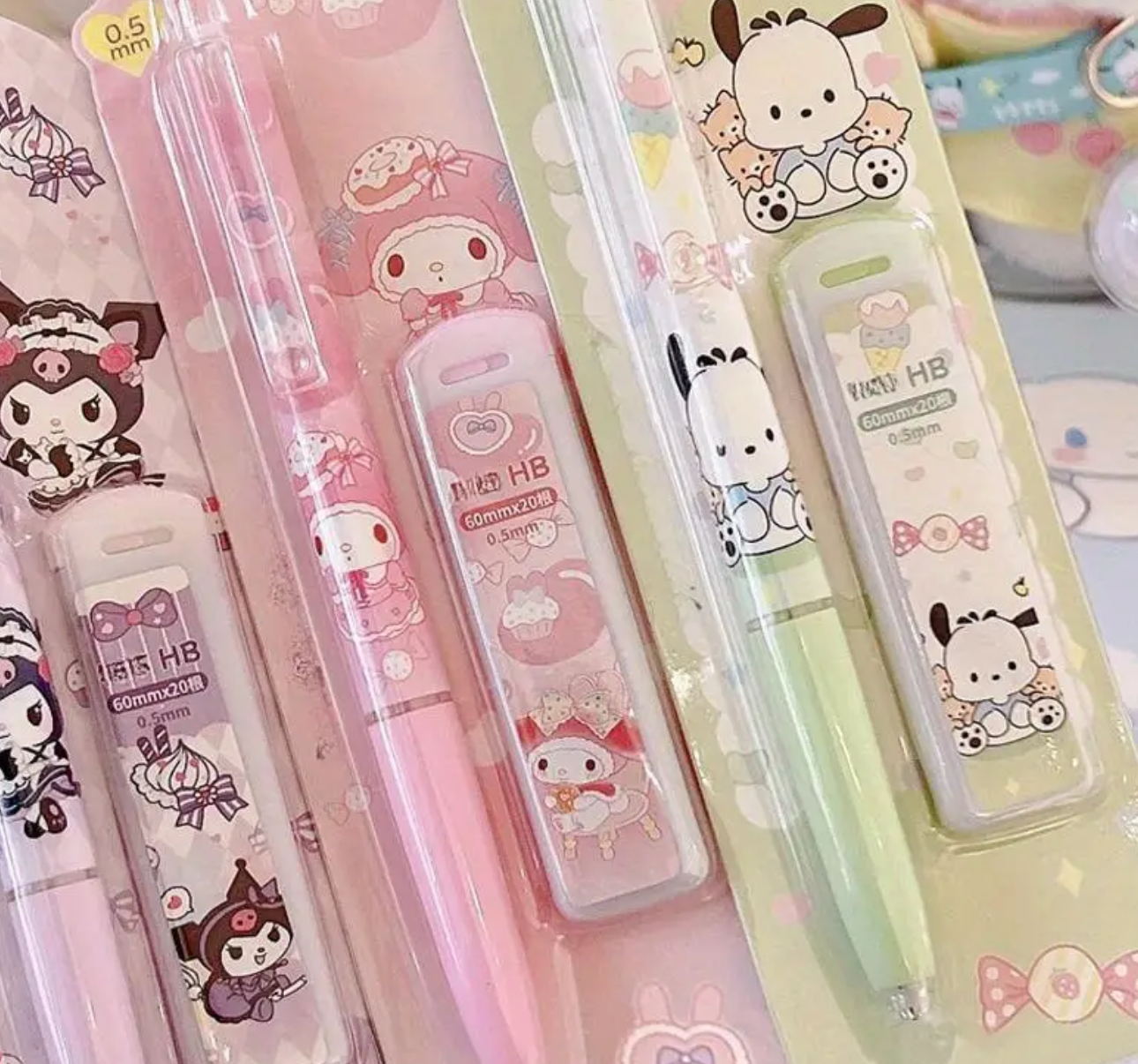 Sanrio -Melody, Kuromi, Cinnamoroll, Pochacco Mechanical Pencil 0.5mm