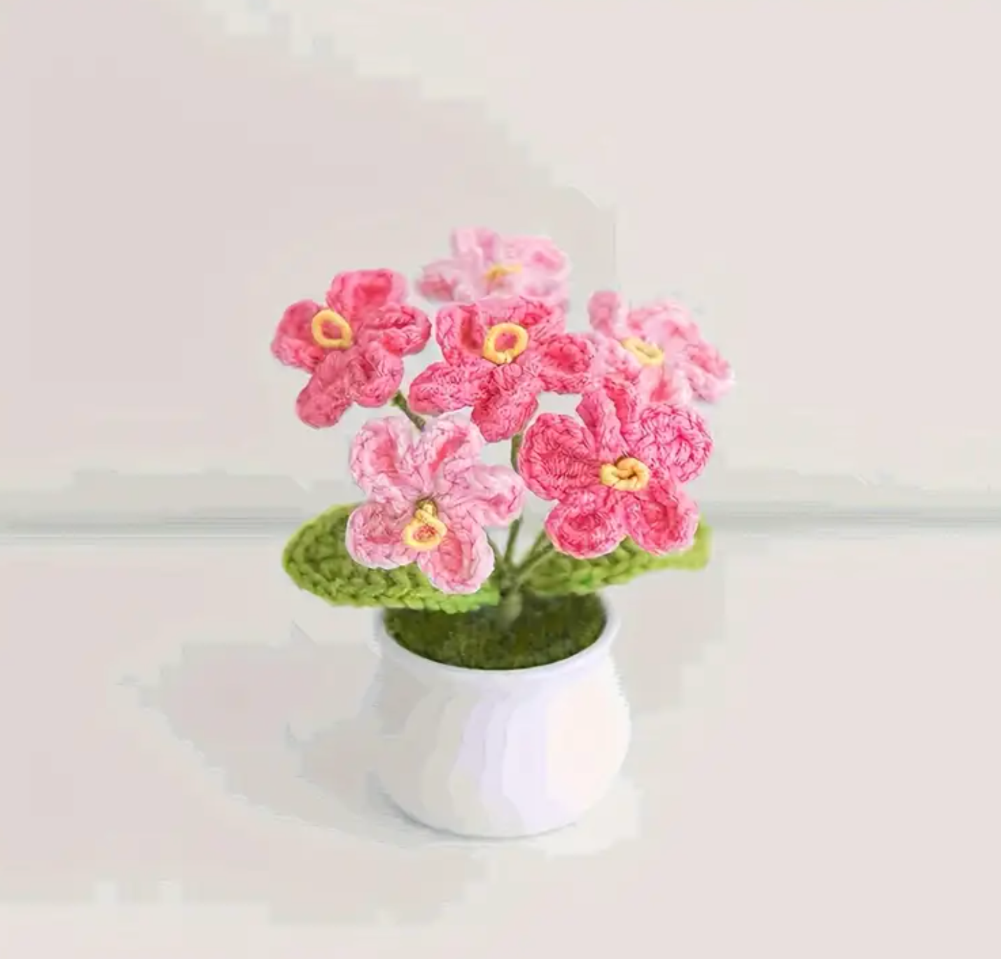 Crochet potted flowers