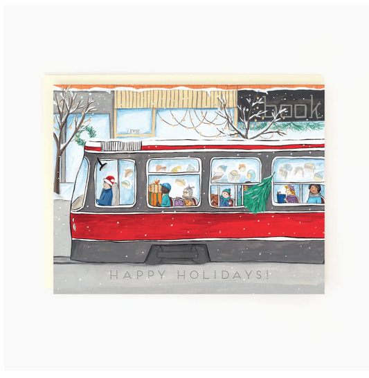 Toronto Streetcar Holiday Greeting Card