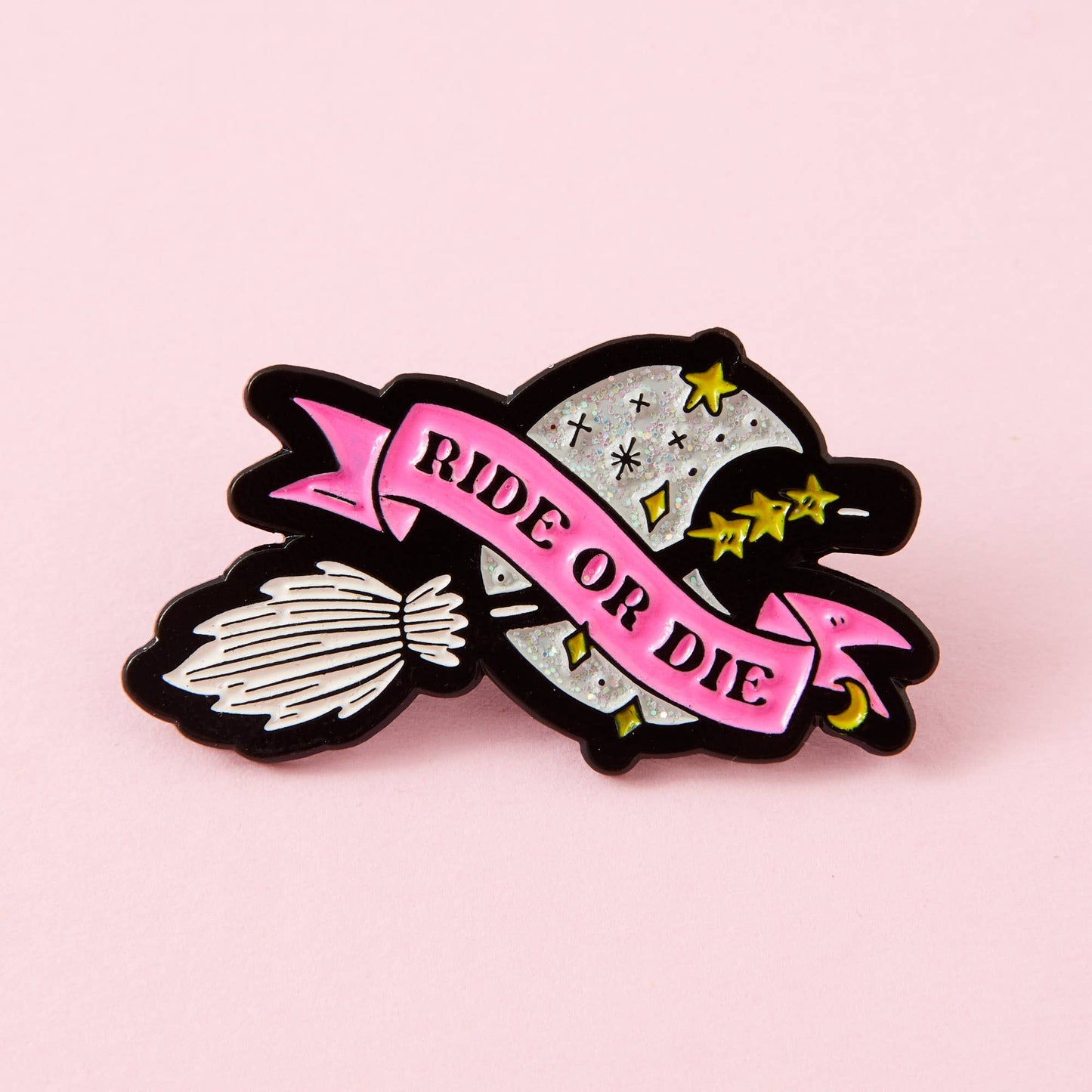 Punky Pins - Ride or Die Broomstick Enamel Pin