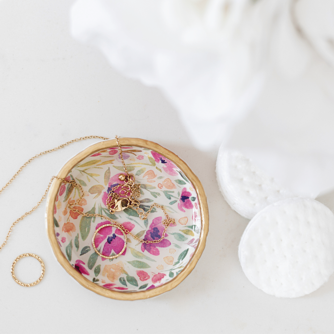 Watercolor Florals - Ring Dish