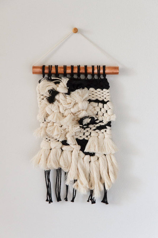 Black + White Collection B | Woven Wall Hanging