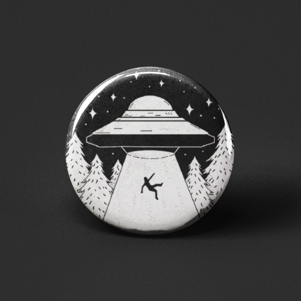 The Pin Pal Club - Alien Abduction Pinback Button