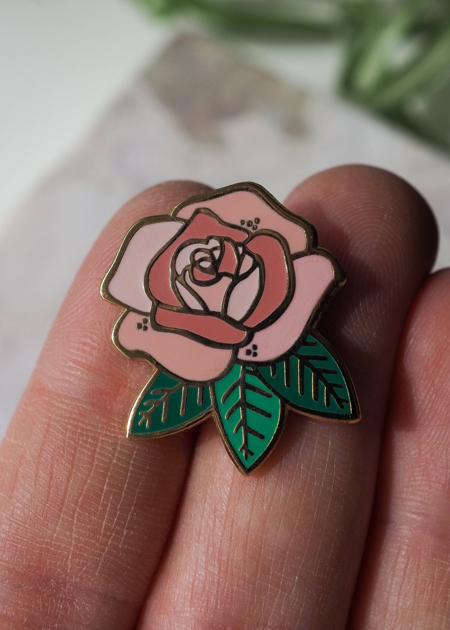 Rose - Lapel Pin - Dusty Rose