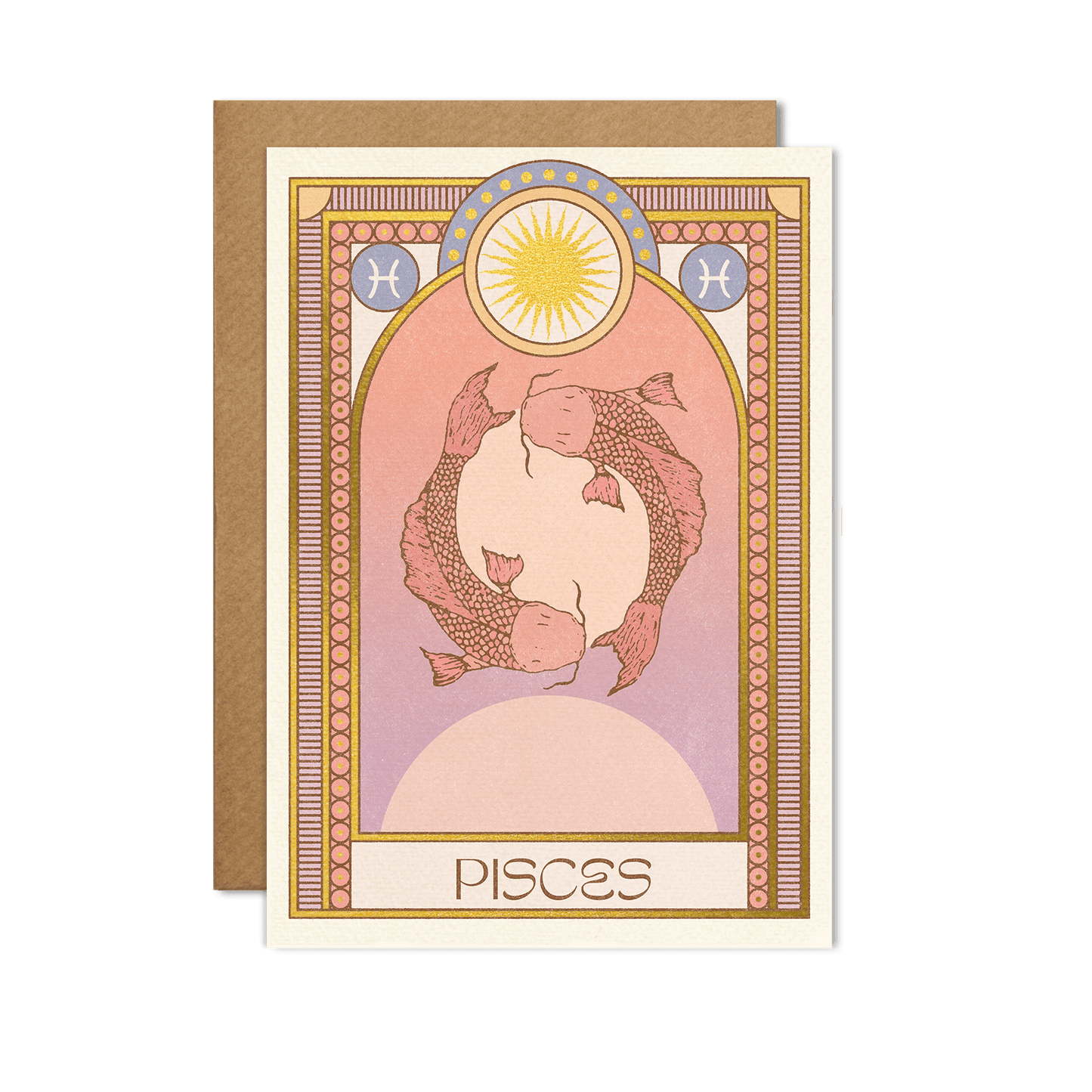 Pisces Zodiac Card