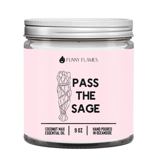 Pass the Sage Candle -9 oz Home Decor Funny Candle