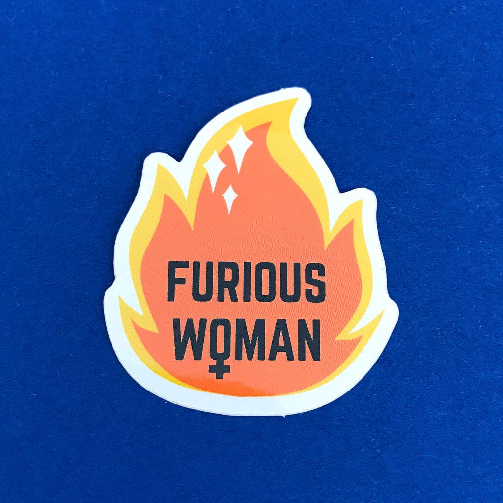 Furious Woman Vinyl Sticker