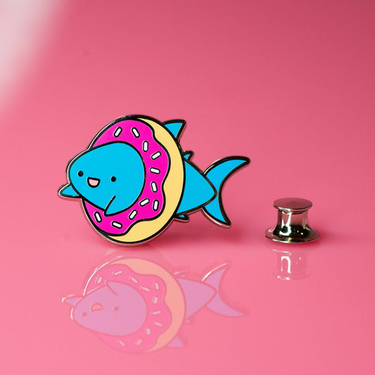 Shark Friends! – Donut Shark Enamel Pin