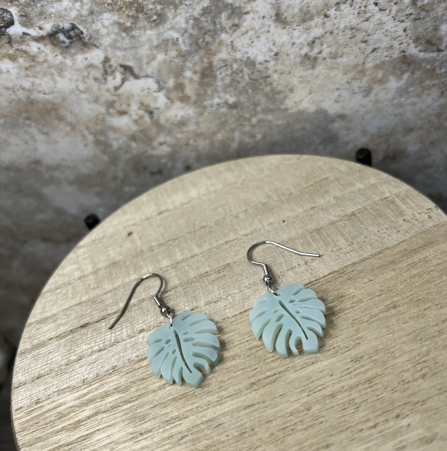 Mint mini monstera dangles